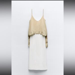 Zara contrasting midi dress